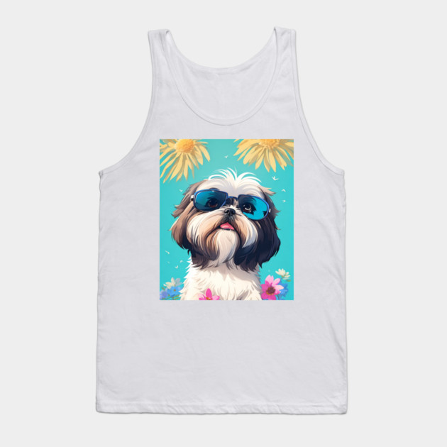 shih tzu Tank Top by Pixel Threads 