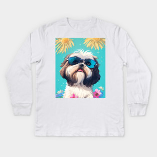 shih tzu Kids Long Sleeve T-Shirt