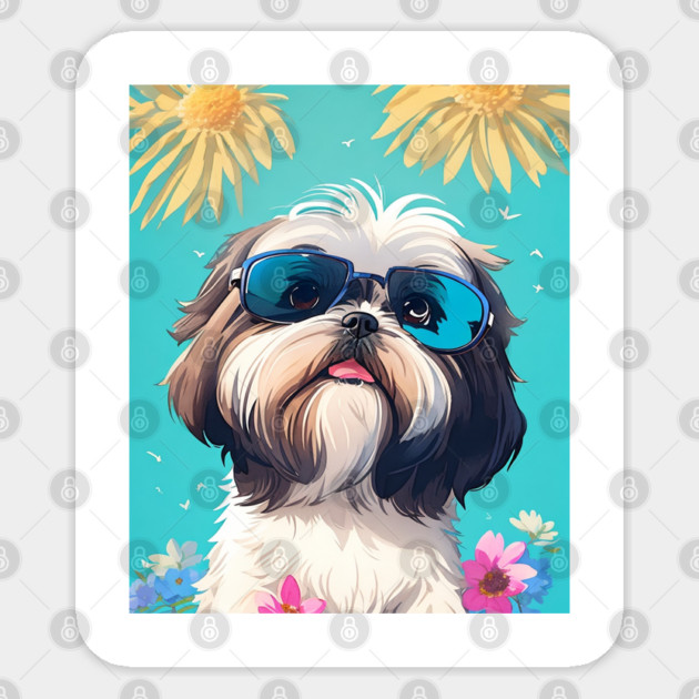 shih tzu Sticker by Pixel Threads 