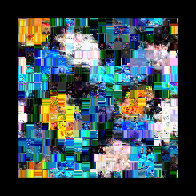 Autumn Style Glitch Mosaic Quilt by Terry Bain