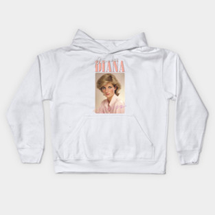 Princess Diana - - 80s Retro Aesthetic Kids Hoodie