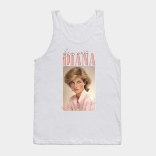 Princess Diana - - 80s Retro Aesthetic Tank Top