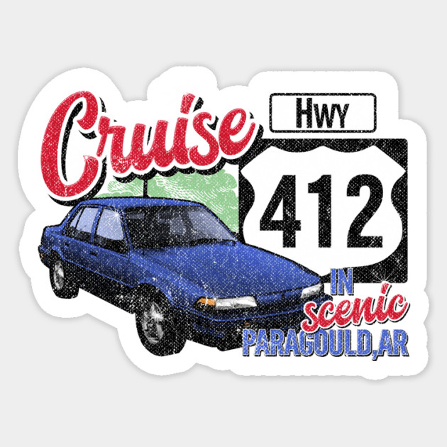 Cruise Highway 412 Sticker by rt-shirts