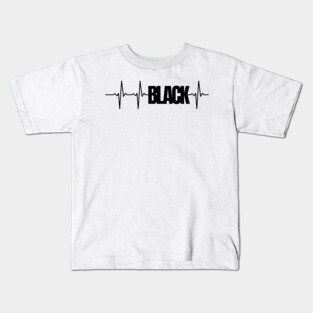 Black Heartbeat Kids T-Shirt