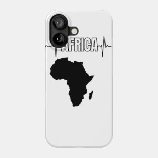 Africa Heartbeat, Continent of Africa Phone Case