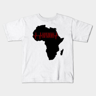 Africa Continent Heartbeat Kids T-Shirt