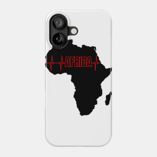 Africa Continent Heartbeat Phone Case