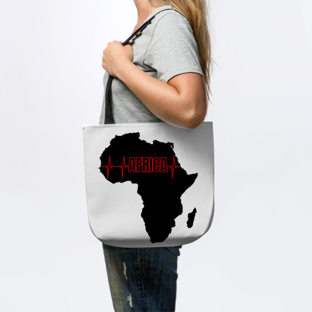 Africa Continent Heartbeat by UrbanLifeApparel