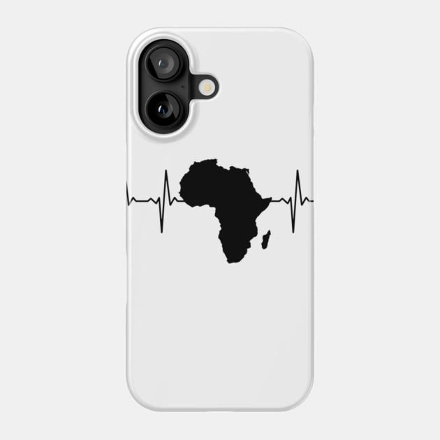 Africa Heartbeat, Africa Love Phone Case by UrbanLifeApparel