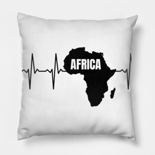 Africa Heartbeat, Africa, Continent Pillow