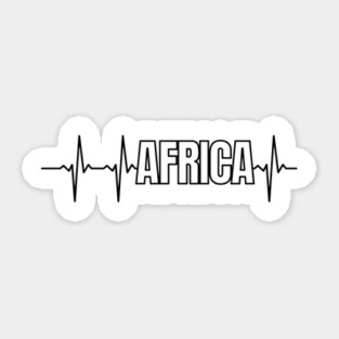 Africa Heartbeat Sticker