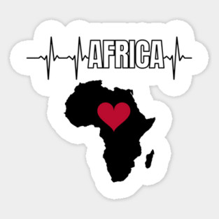 Africa Love, Africa Heartbeat, Heart Sticker