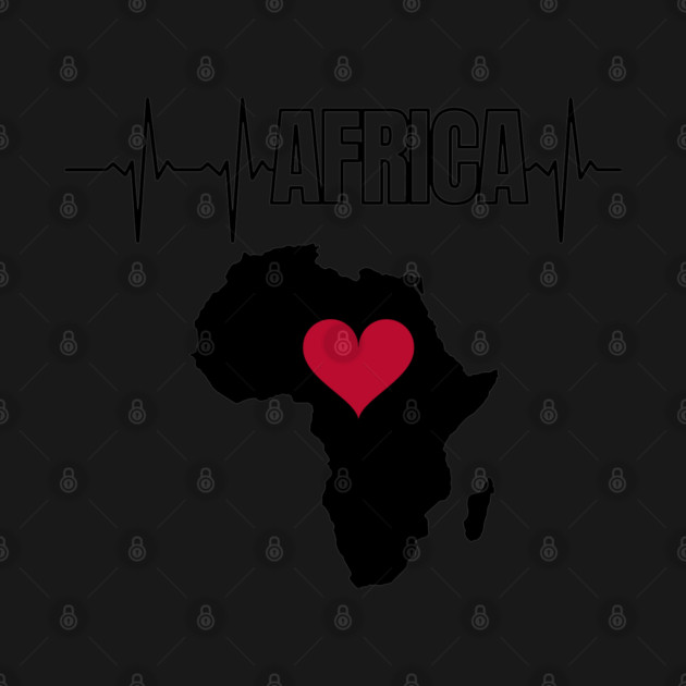 Africa Love, Africa Heartbeat, Heart by UrbanLifeApparel