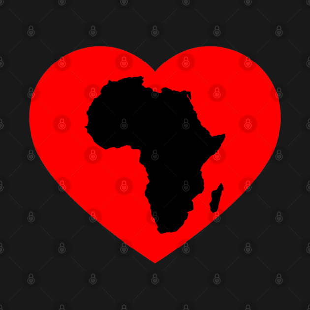 Africa Heart, African, African American by UrbanLifeApparel
