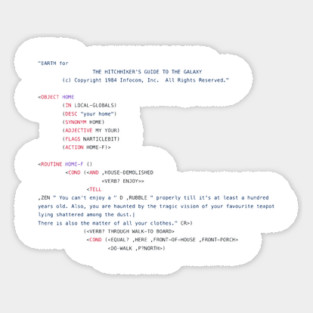 Hitchhikers Code To The Galaxy Sticker