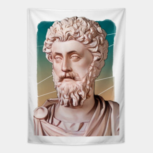 Roman Emperor Marcus Aurelius illustration Tapestry