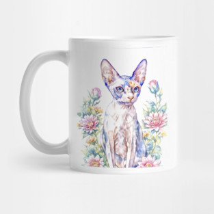 Watercolor Sphynx Cat Mug