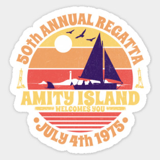 Amity Island 50th Annual Regatta July 4th 1975 Welcomes You Magnet