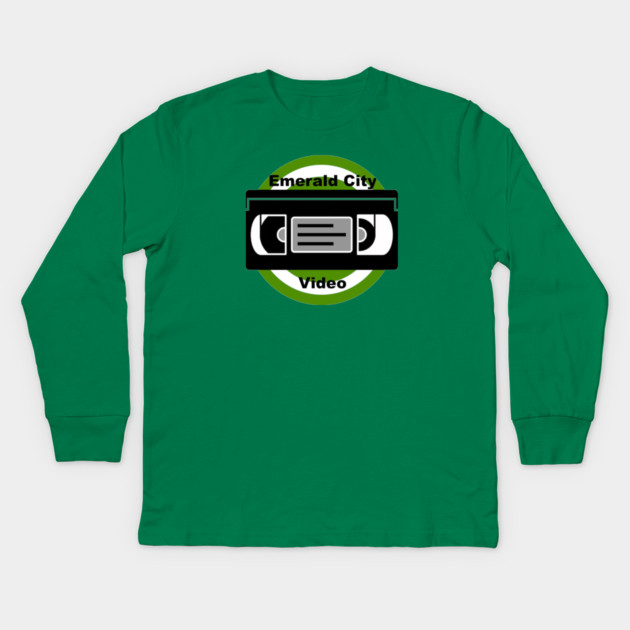 Emerald City Video Podcast Logo Kids Long Sleeve T-Shirt by Art Comedy Pop-Culture Network!