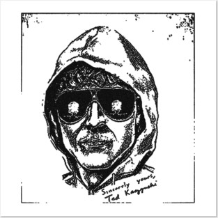 Ted Kaczynski Wearing Hoodie Posters and Art
