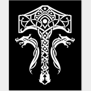 Thor's hammer god of war Posters and Art