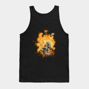 The last of us clicker skull Tank Top