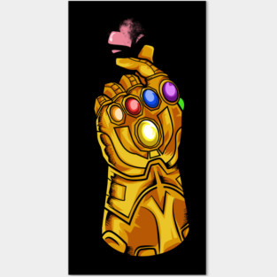 infinity gauntlet snap broken heart parody Posters and Art