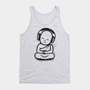 Buddha Headphones - Buddhist Monk DJ Tank Top