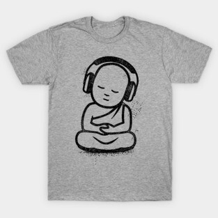 Buddha Headphones - Buddhist Monk DJ T-Shirt