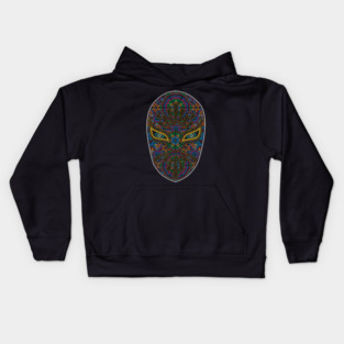 Mascara Lucha Libre Estilo Huichol Mex Art Kids Hoodie