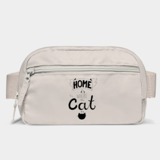 Home is where the cat is funny cat lover quote Bag