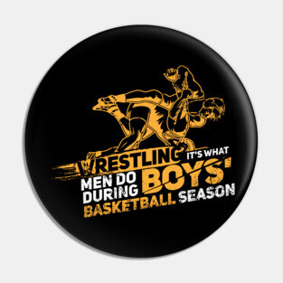 Proud Wrestler Funny Wrestle Sport Quote Gift Idea Pin
