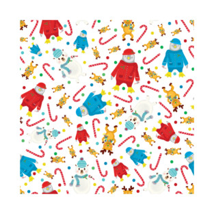 Winter Holiday Penguins, Reindeer and Polar Bears with Confetti Polka Dots T-Shirt