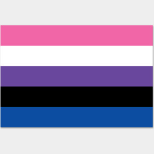 Genderfluid Pride Flag Posters and Art