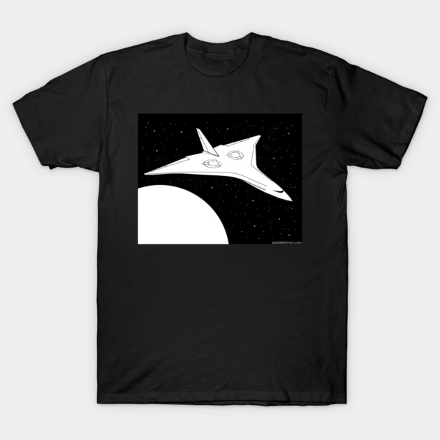 I.C.C. Ship in flight T-Shirt by Aaron Siddall