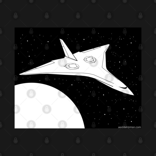 I.C.C. Ship in flight by Aaron Siddall