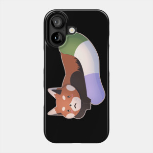 Genderqueer Pride Red Panda Phone Case
