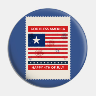 Fourth of July Pin