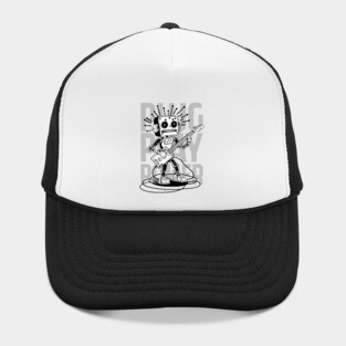 Metal Pulse. Robot Guitarist (B&W) Hat
