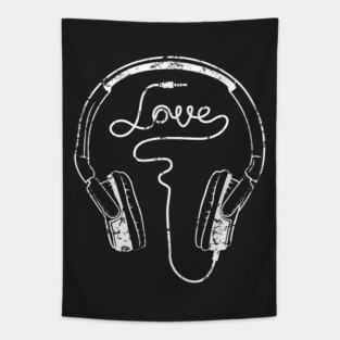 Sound of Love. Dark Vibe Tapestry
