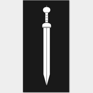 White Roman Gladium Posters and Art