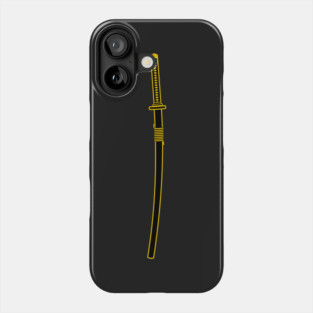 Katana (black and gold) Phone Case