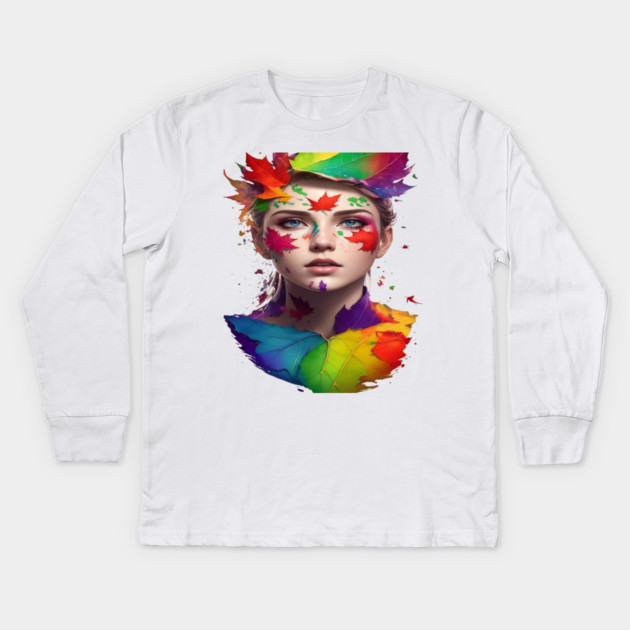 Canadian patriot Kids Long Sleeve T-Shirt by Pixel Threads 