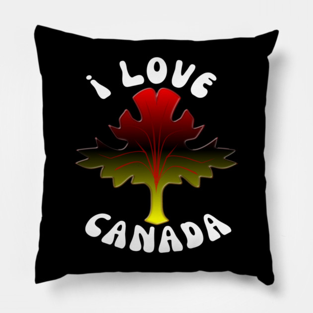 I Love Canada Pillow by Pixel Threads 