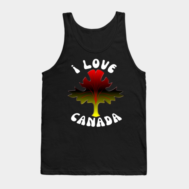 I Love Canada Tank Top by Pixel Threads 