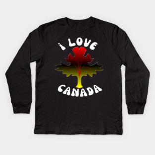 I Love Canada Kids Long Sleeve T-Shirt