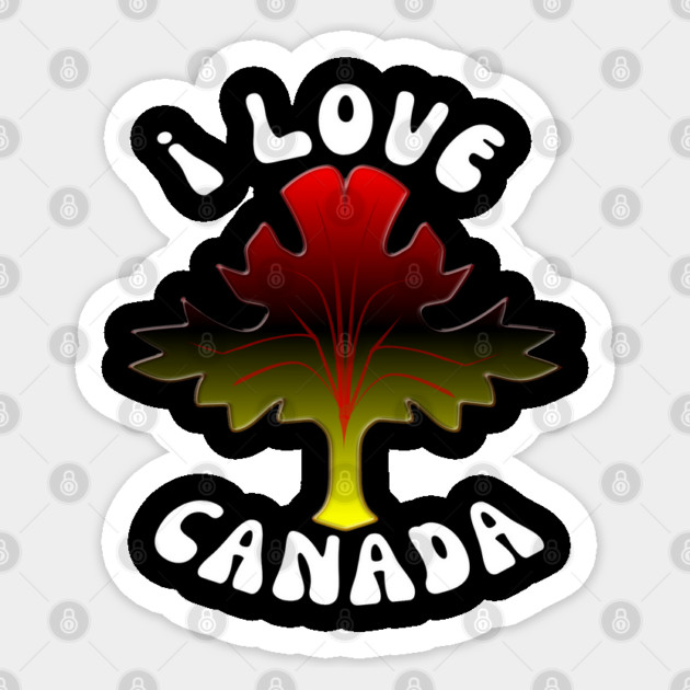 I Love Canada Sticker by Pixel Threads 