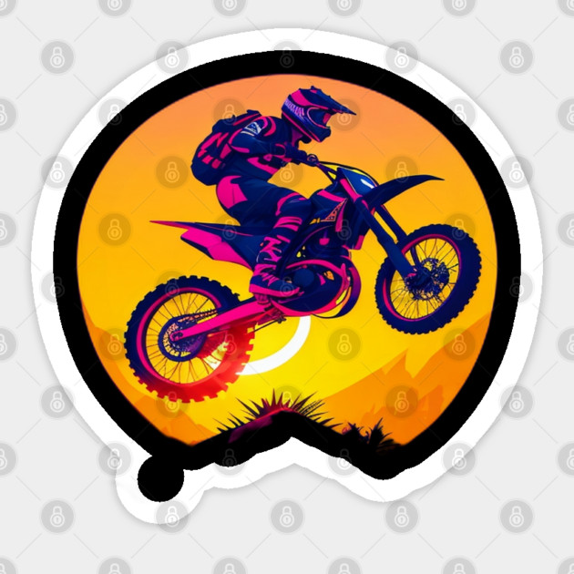 Dirtbike Sticker by Pixel Threads 