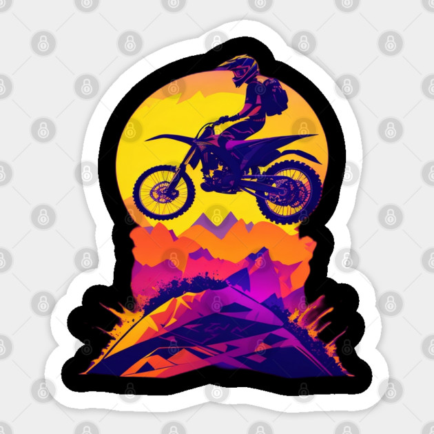 Dirtbike Sticker by Pixel Threads 