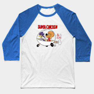 SUPER CHICKEN AND FRED IN FLYING CAR Baseball T-Shirt
